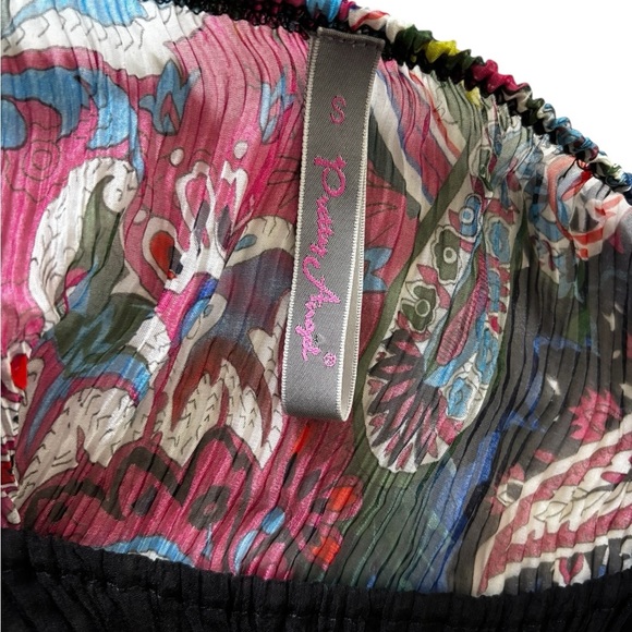 Pretty Angel Women Size S Tank Top Layered Silk Colorful Paisley Pattern Funky - Picture 8 of 8